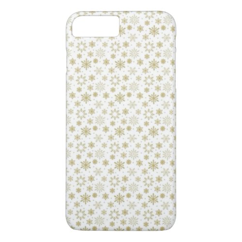 Golden Snowflake Design Phone Case