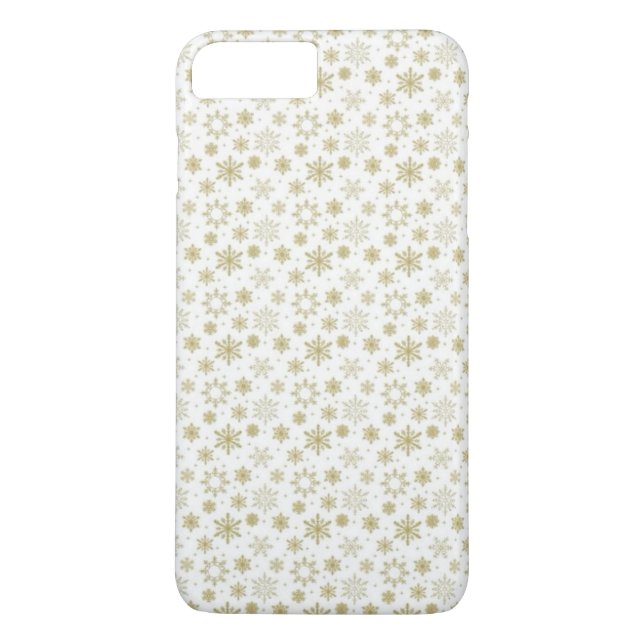 Golden Snowflake Design Phone Case (Back)