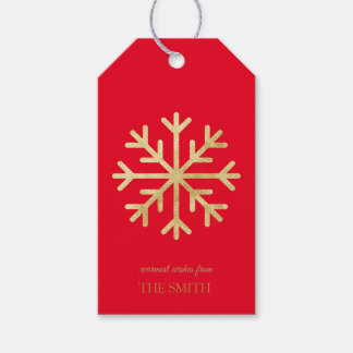 Golden snowflake, Merry Christmas Gift Tags