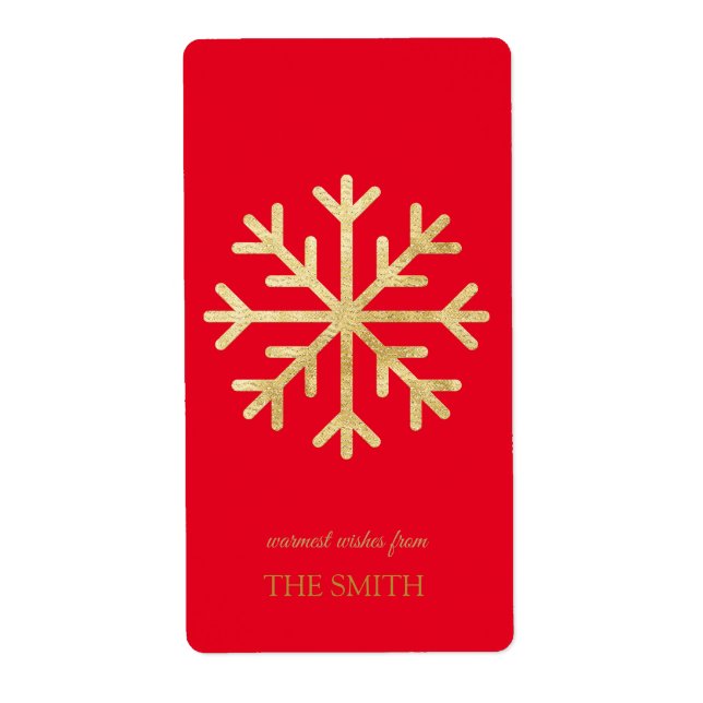 Golden snowflake, Merry Christmas  Label (Front)