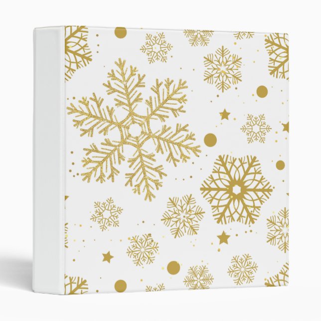 Golden snowflakes 3 ring binder (Front/Spine)