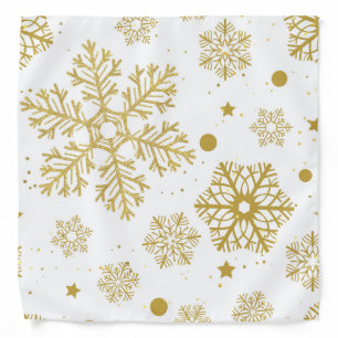 Golden snowflakes bandana
