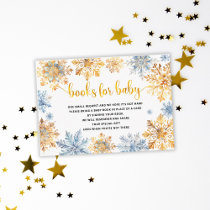 Golden Snowflakes Books for Baby Ticket Enclosure Card