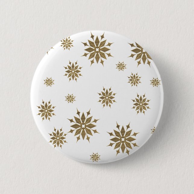 Golden snowflakes button (Front)