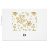 Golden snowflakes cards (Back Horizontal)