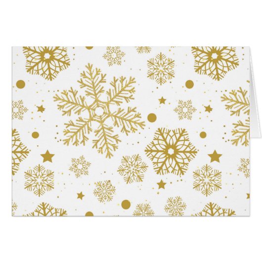 Golden snowflakes cards (Front Horizontal)