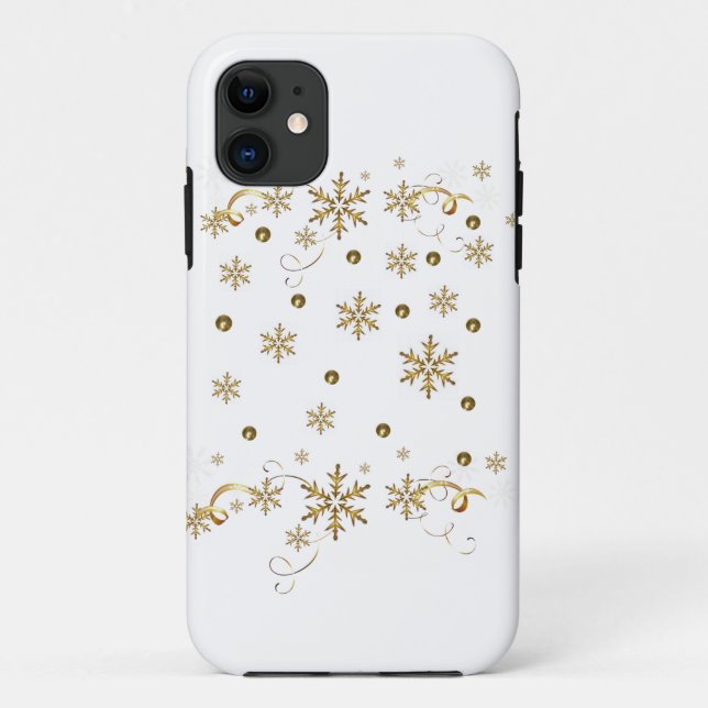 Golden Snowflakes design iPhone Case-Mate iPhone Case (Back)