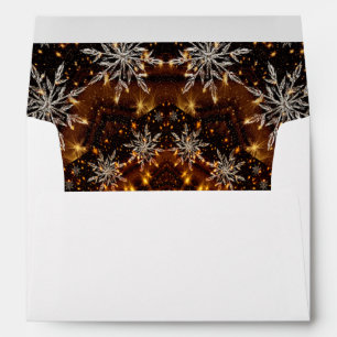 Golden Snowflakes Envelope