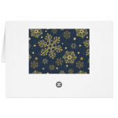 Golden snowflakes on navy (Back Horizontal)