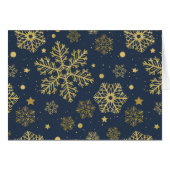 Golden snowflakes on navy (Front Horizontal)