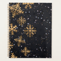 Golden snowflakes planner