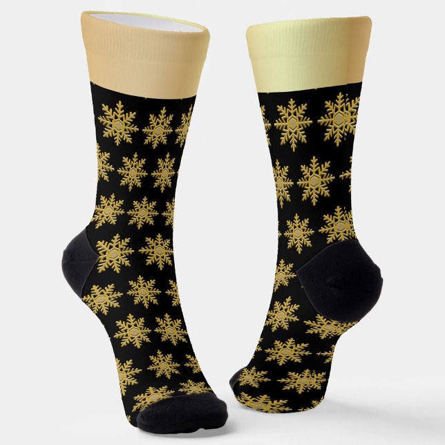 Golden Snowflakes Socks (Creator Uploaded)