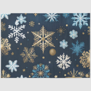 golden snowflakes tissue paper