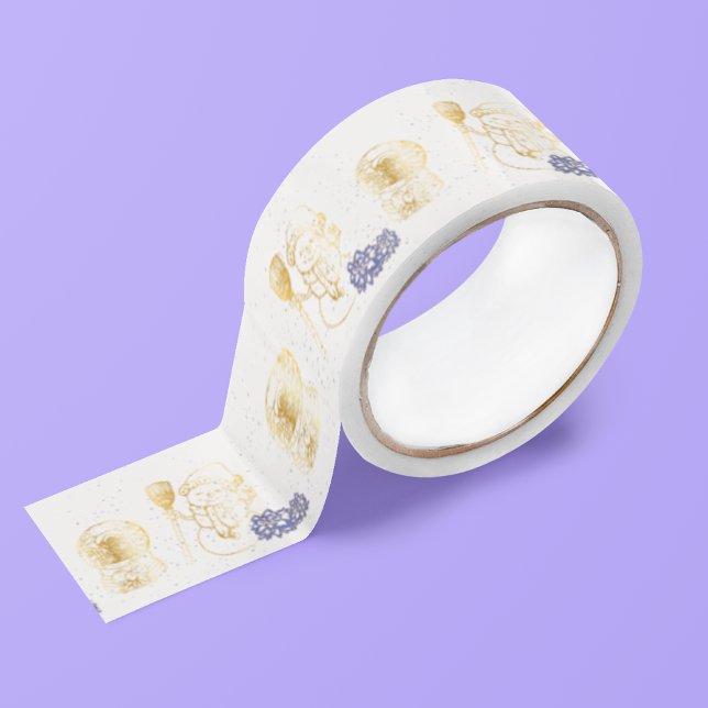 Golden snowman Purple theme Satin Ribbon (Creator Uploaded)