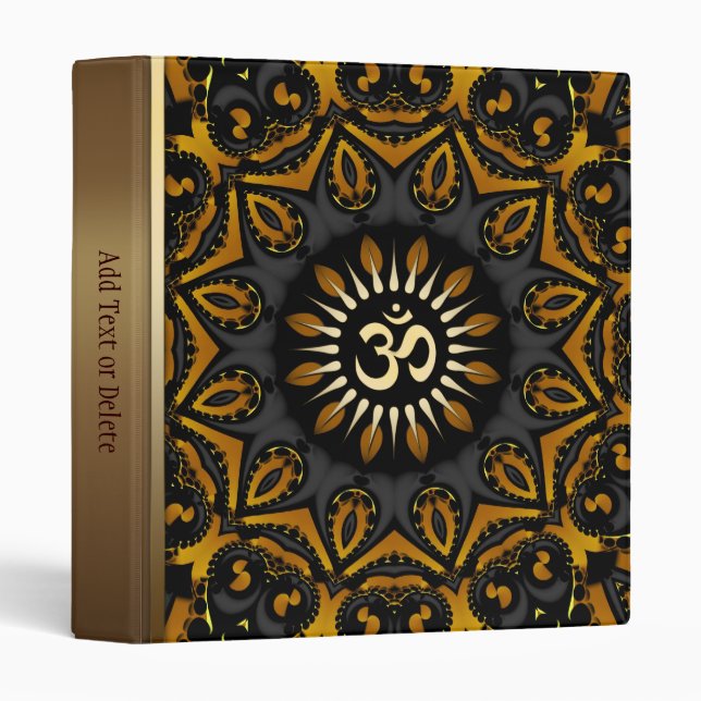 Golden Solar Aum Flower Album Binder (Front/Spine)