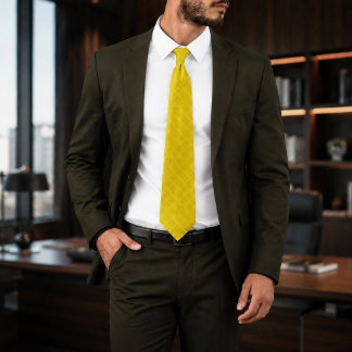 Golden Solstice | Luxury Golden Yellow Floral Neck Tie