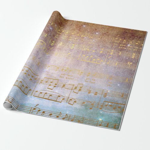 Golden Song Music Matte Wrapping Paper