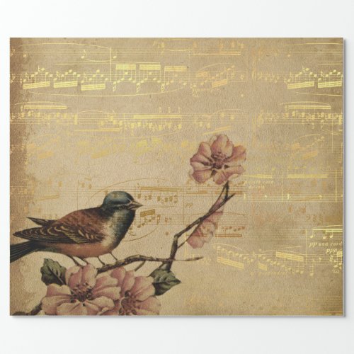 Golden Song Music Matte Wrapping Paper