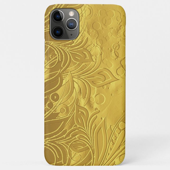 Golden Sophisticated & Elegant Embossed Design Case-Mate iPhone Case (Back)