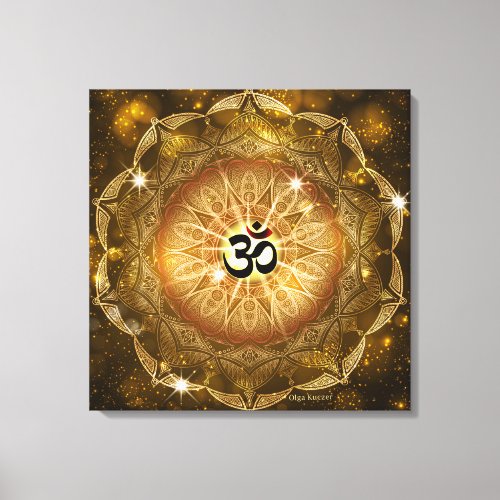 Golden Sound of Om Canvas Print