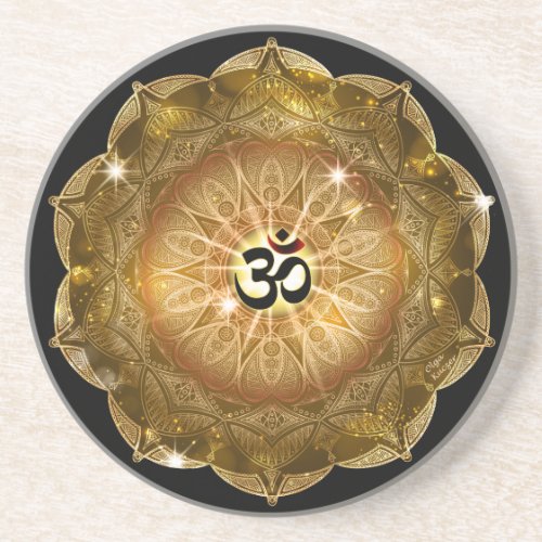 Golden Sound of Om Coaster