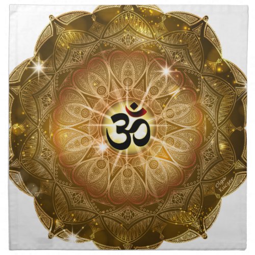 Golden Sound of Om Napkin