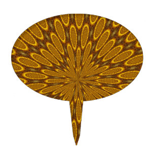Golden Space Cake Topper