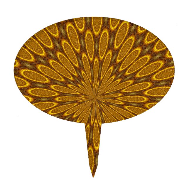 Golden Space Cake Topper (Front)