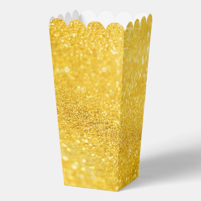 Golden Sparkle Background Pattern 1 Favor Boxes (Back)