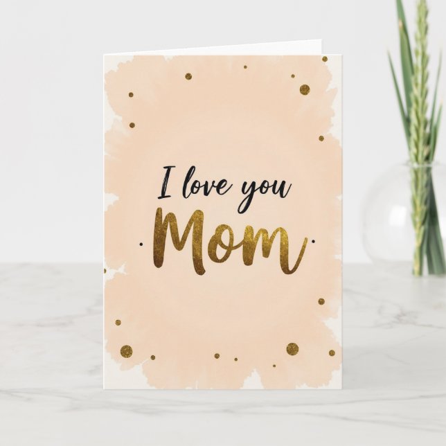Golden Sparkle Mom Card (Front)