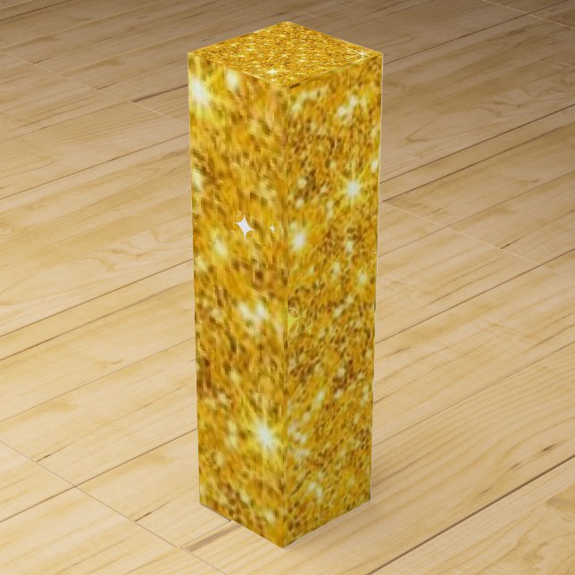 Golden Sparkle Wine Gift Box (Front)