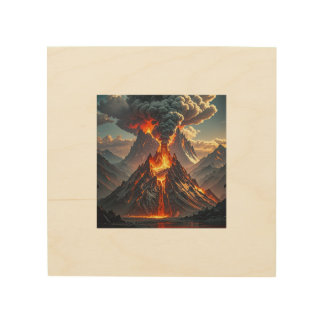 Golden Spectrum: Abstract Richness Wood Wall Art
