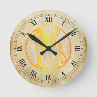 Golden Sphinx Wall Clock