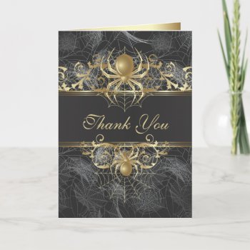 Golden Spider Thank You Wedding  Card by Wedding_Trends at Zazzle