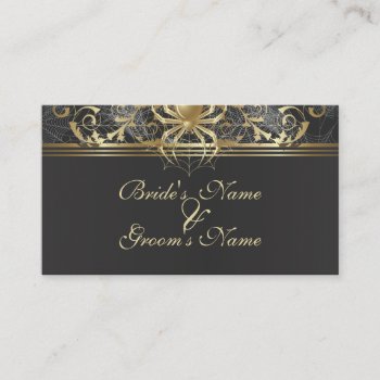 Golden Spiders Website Wedding Card by Wedding_Trends at Zazzle