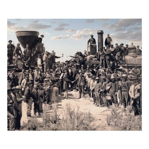 Golden Spike Railroad Ceremony 1869 Photo Print