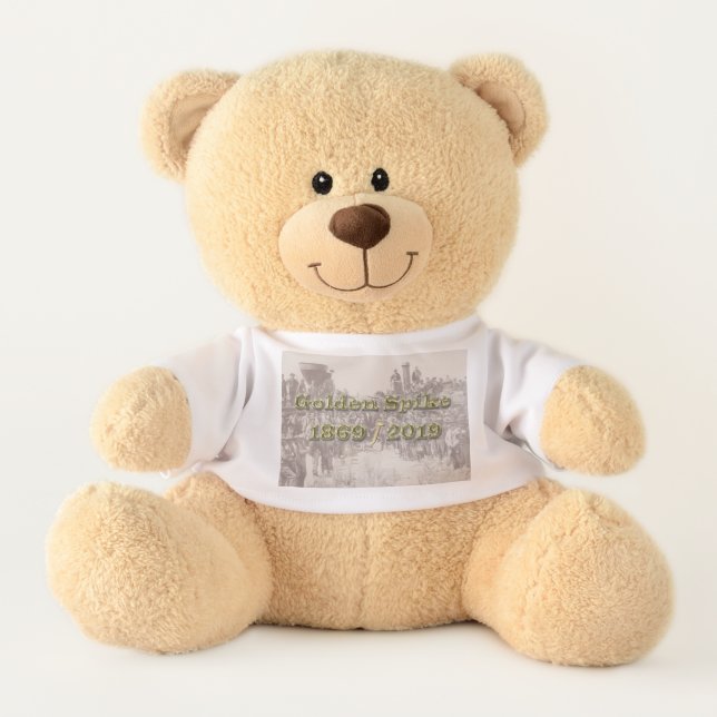 Golden Spike Transcontinental Railroad Sesquincent Teddy Bear (Front)