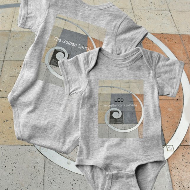 Golden Spiral Aesthetically Pleasing Personalized Baby Bodysuit (Creator Uploaded)