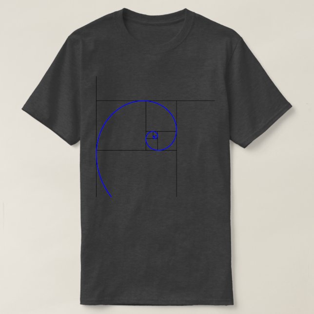 Golden Spiral Fibonacci Spiral 1 T-Shirt (Design Front)