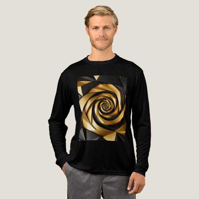 Golden Spiral Geometry Tri-Blend Shirt (Full Front)