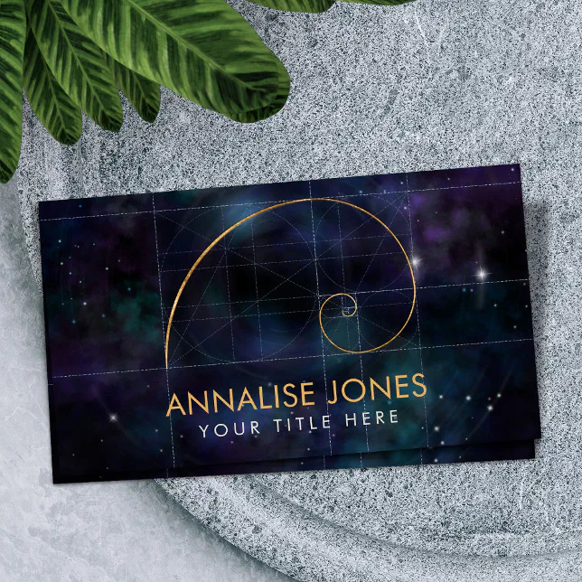 Golden Spiral - Sacred Geometry Business Card | Zazzle