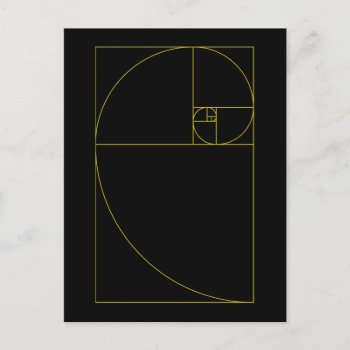 Golden Spiral Sacred Geometry Postcard by spacecloud9 at Zazzle