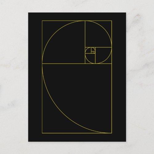Golden Spiral Sacred Geometry Postcard