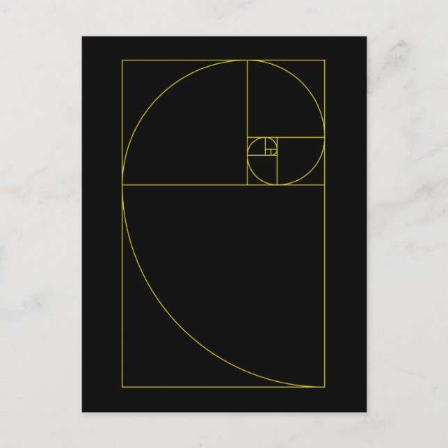 Golden Spiral Sacred Geometry Postcard (Front)