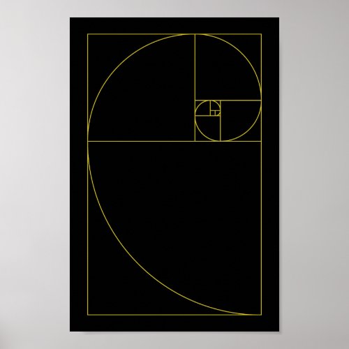 Golden Spiral Sacred Geometry Poster