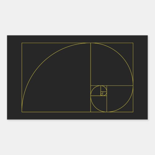 Golden Spiral Sacred Geometry Rectangular Sticker