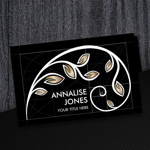 Golden Spiral _ Sacred Geometry Tree Branch Business Card