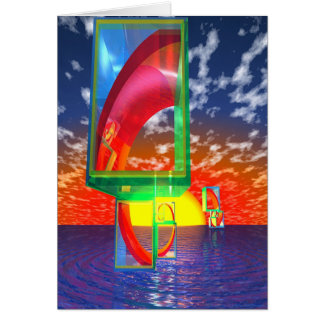 Golden Spiral Sunset Sailing Cards
