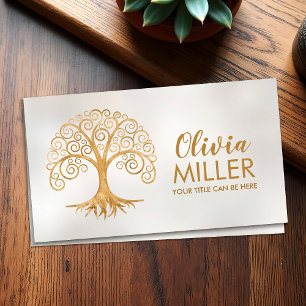 Golden Spiral Tree of Life Business Card