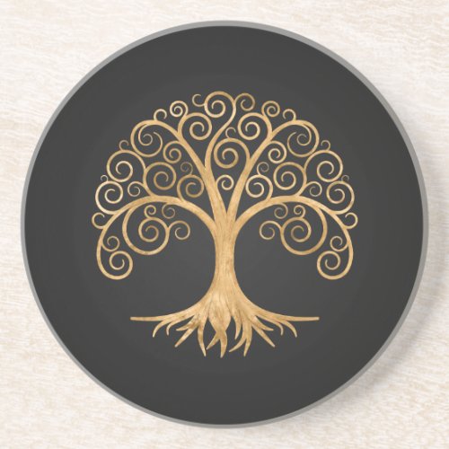 Golden Spiral Tree of Life  Coaster